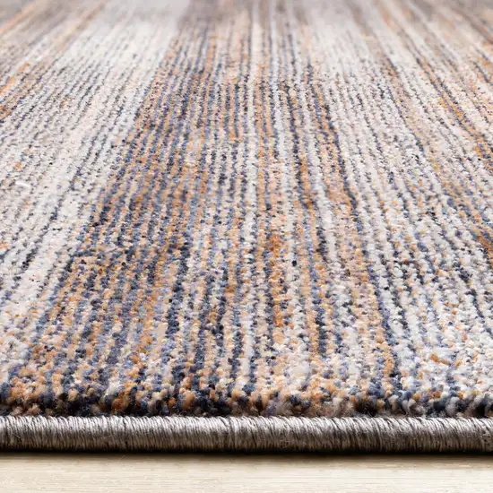 White Gray And Brown Abstract Area Rug Photo 8