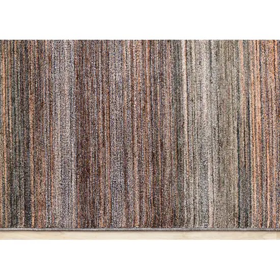 White Gray And Brown Abstract Area Rug Photo 9