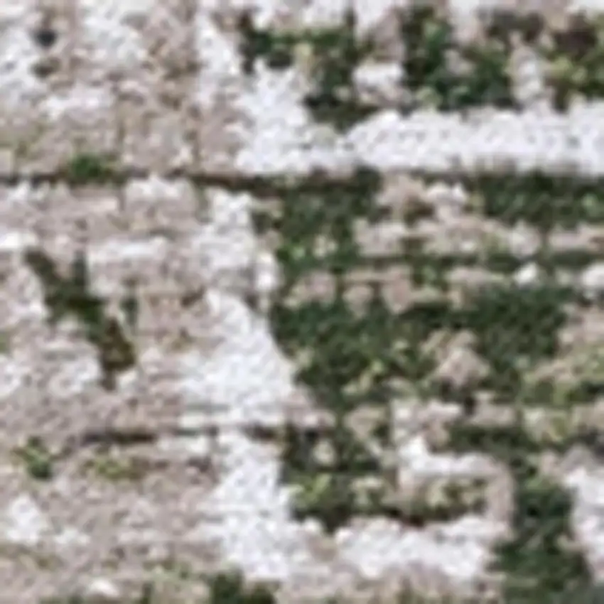 White Gray And Green Abstract Washable Area Rug With UV Protection Photo 3