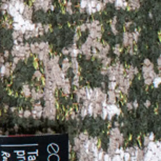 White Gray And Green Abstract Washable Area Rug With UV Protection Photo 9