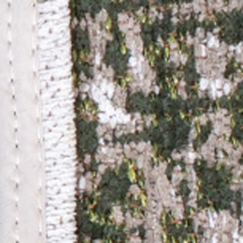 White Gray And Green Abstract Washable Area Rug With UV Protection Photo 7