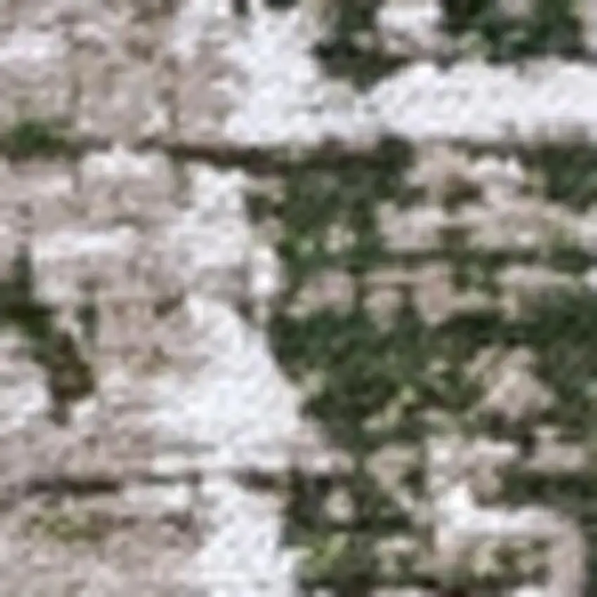 White Gray And Green Abstract Washable Area Rug With UV Protection Photo 3