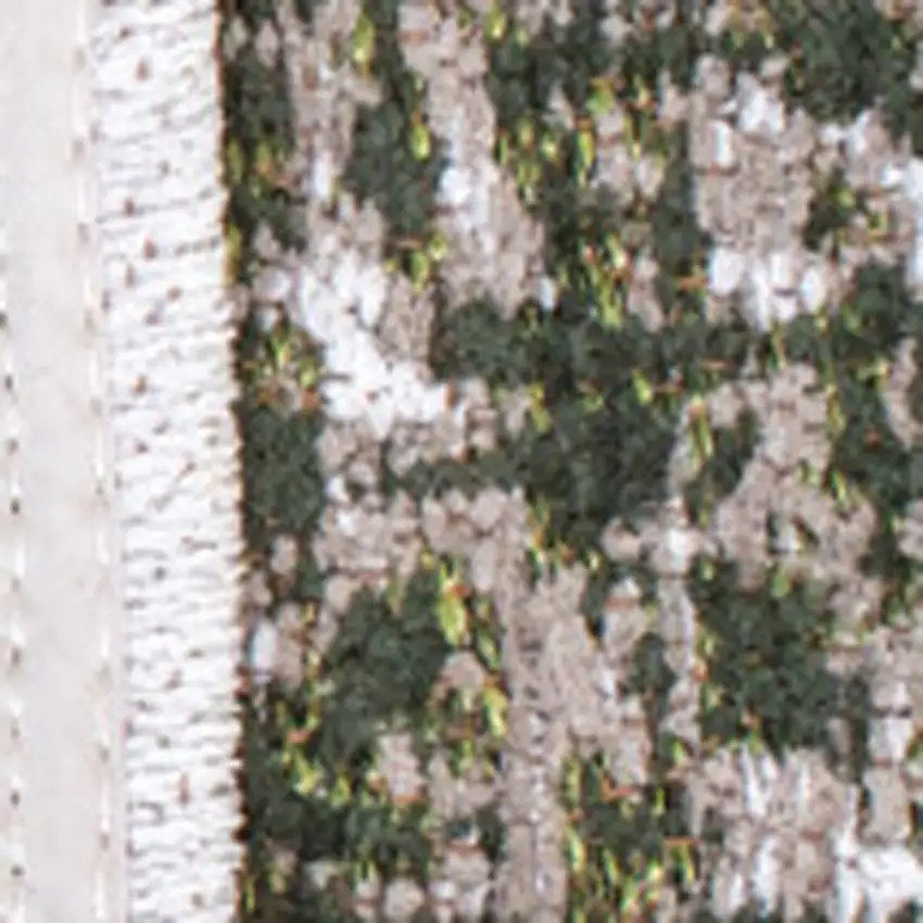 White Gray And Green Abstract Washable Area Rug With UV Protection Photo 7