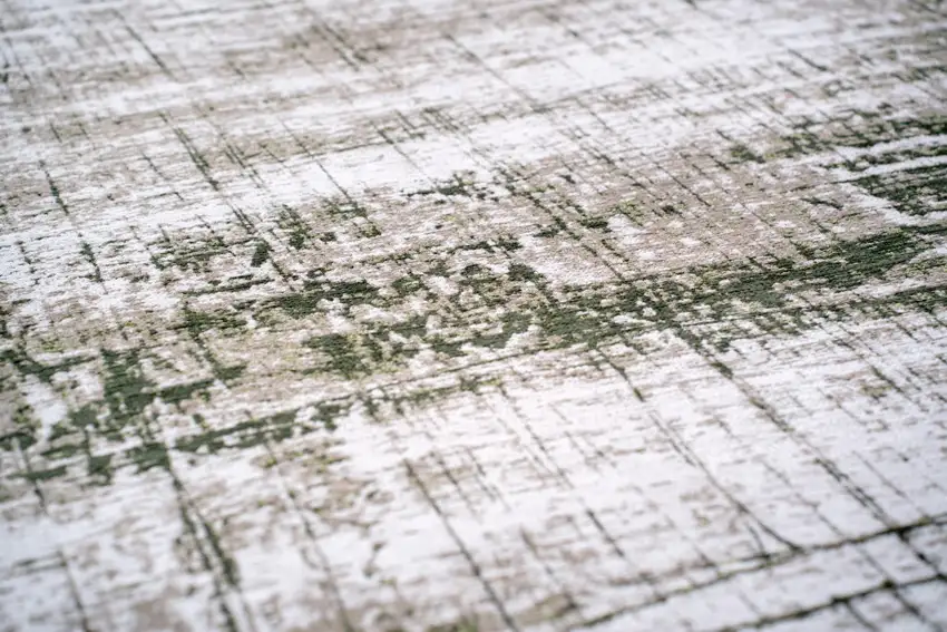 White Gray And Green Abstract Washable Area Rug With UV Protection Photo 9