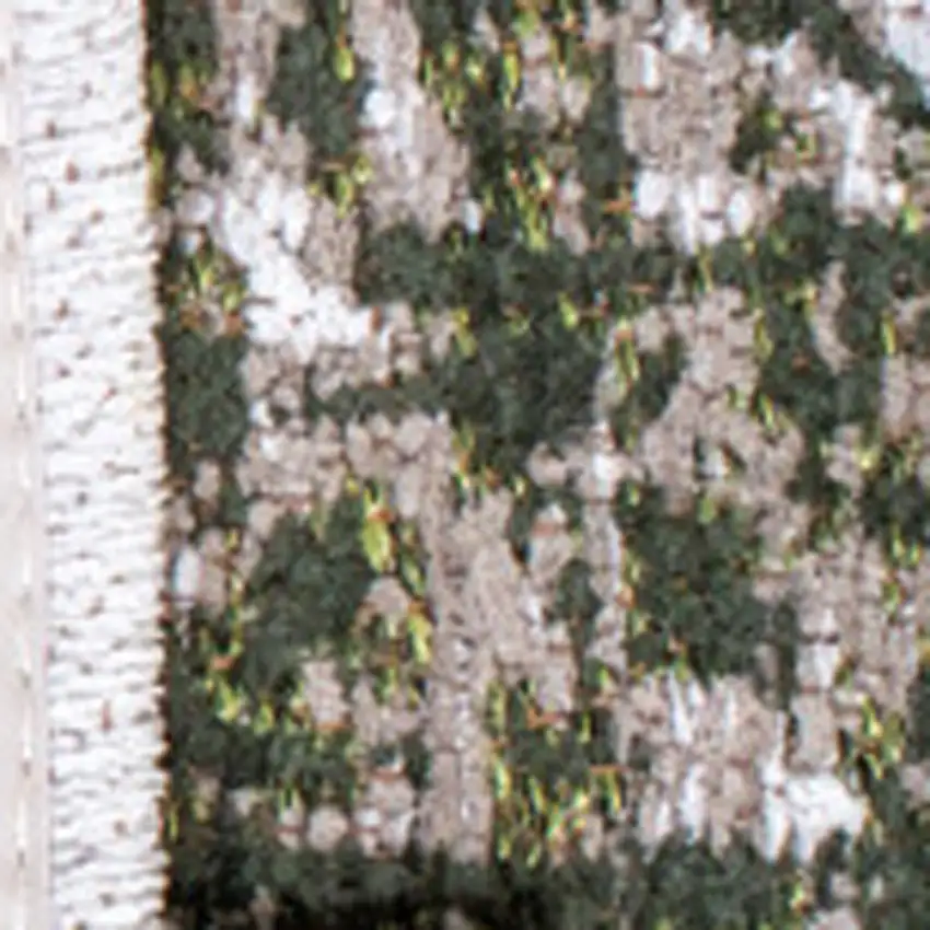 White Gray And Green Abstract Washable Area Rug With UV Protection Photo 7