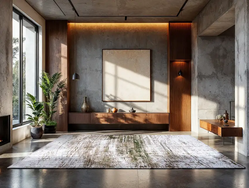 White Gray And Green Abstract Washable Area Rug With UV Protection Photo 5