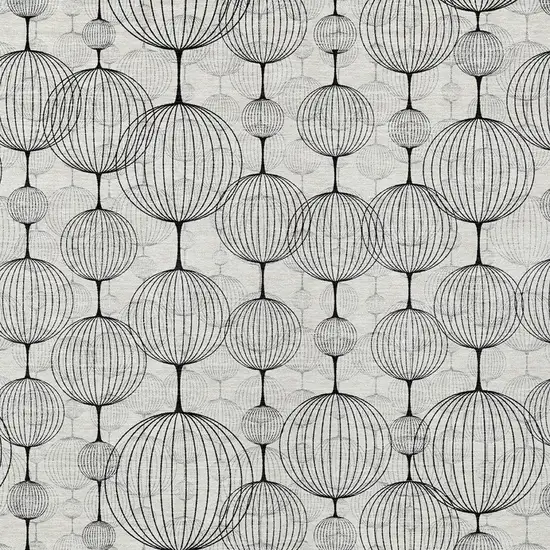 White Gray And Silver Geometric Washable Indoor Outdoor Area Rug Photo 4