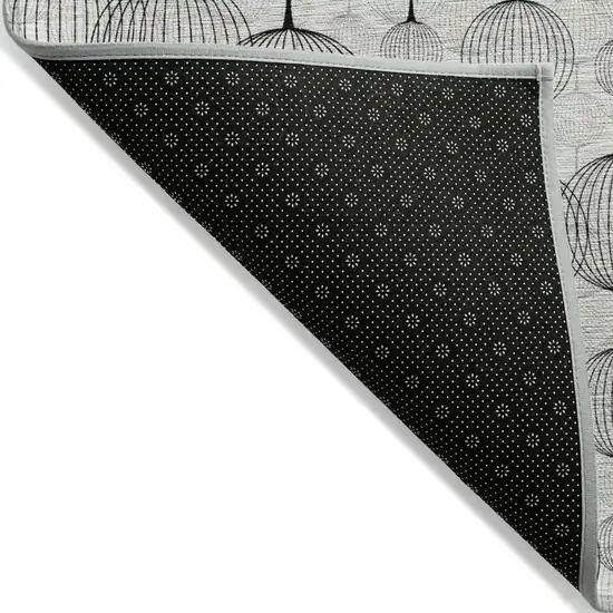 White Gray And Silver Geometric Washable Indoor Outdoor Area Rug Photo 2