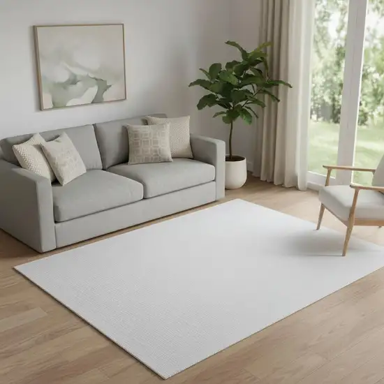 White Hand Woven Area Rug Photo 1