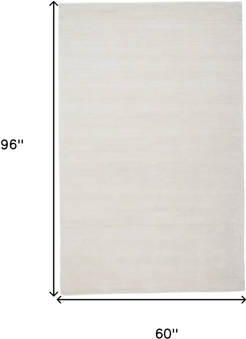 White Hand Woven Distressed Area Rug Photo 6