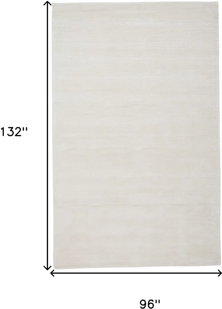 White Hand Woven Distressed Area Rug Photo 5