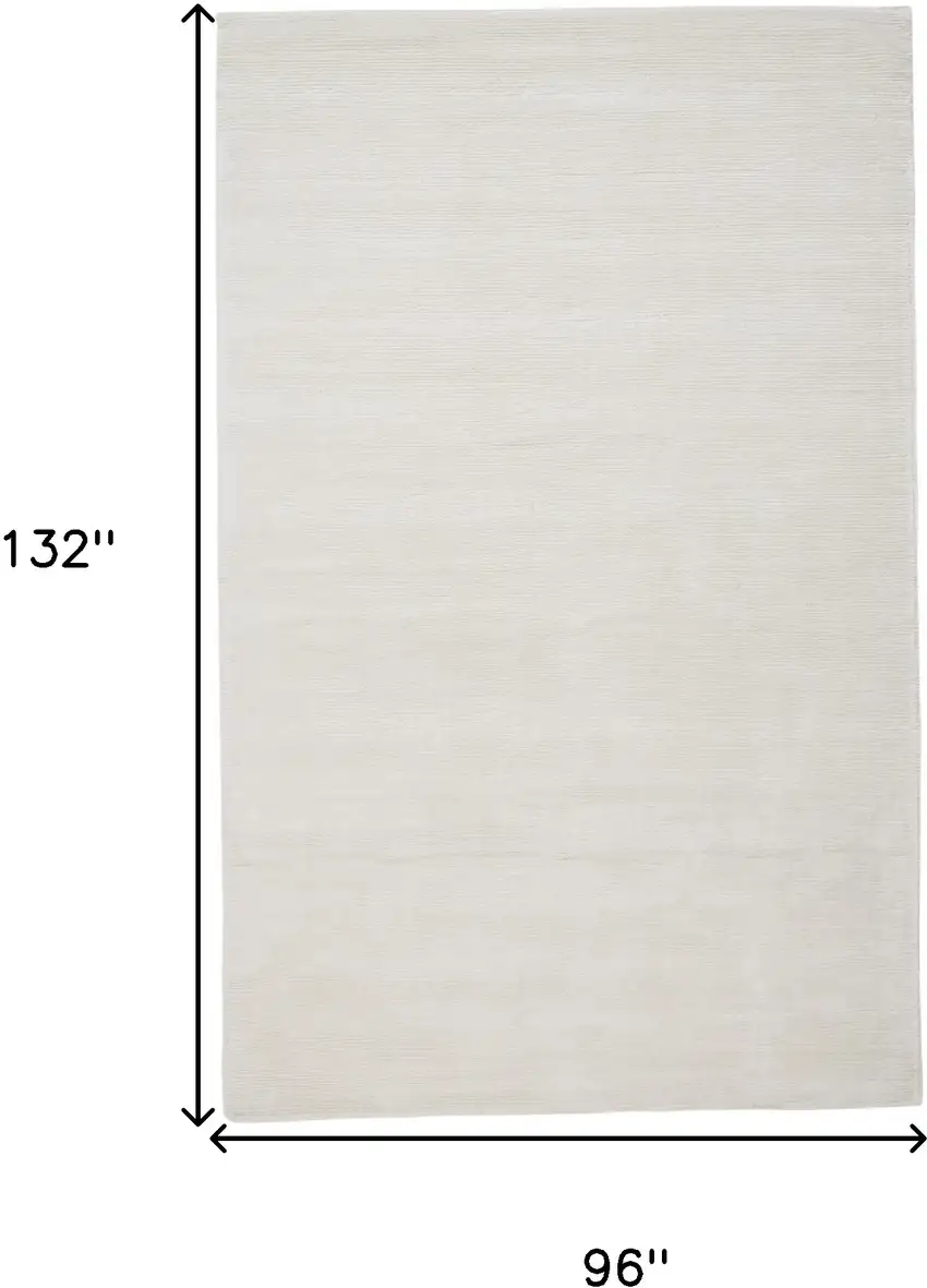 White Hand Woven Distressed Area Rug Photo 6