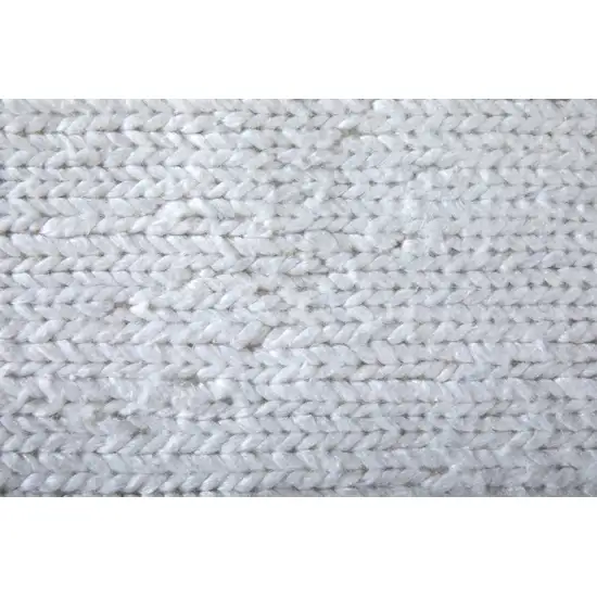 White Handmade Indoor Outdoor Area Rug Photo 7