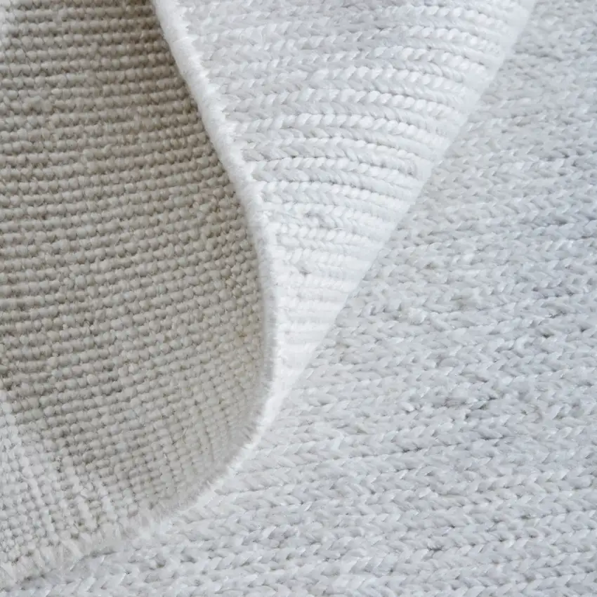 White Handmade Indoor Outdoor Area Rug Photo 8