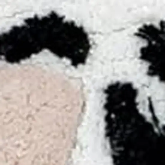 White Kitty Cat And Flowers Youthful Washable Area Rug Photo 5