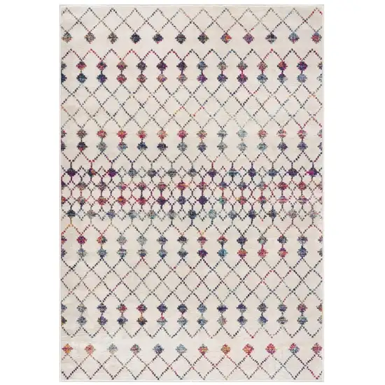 Blue and Ivory Ikat Area Rug Photo 2