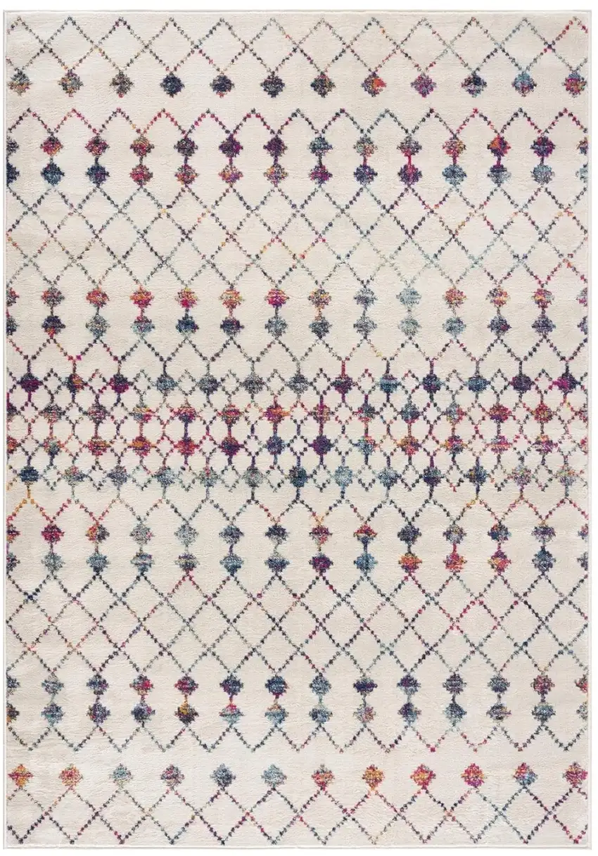 Blue and Ivory Ikat Area Rug Photo 2