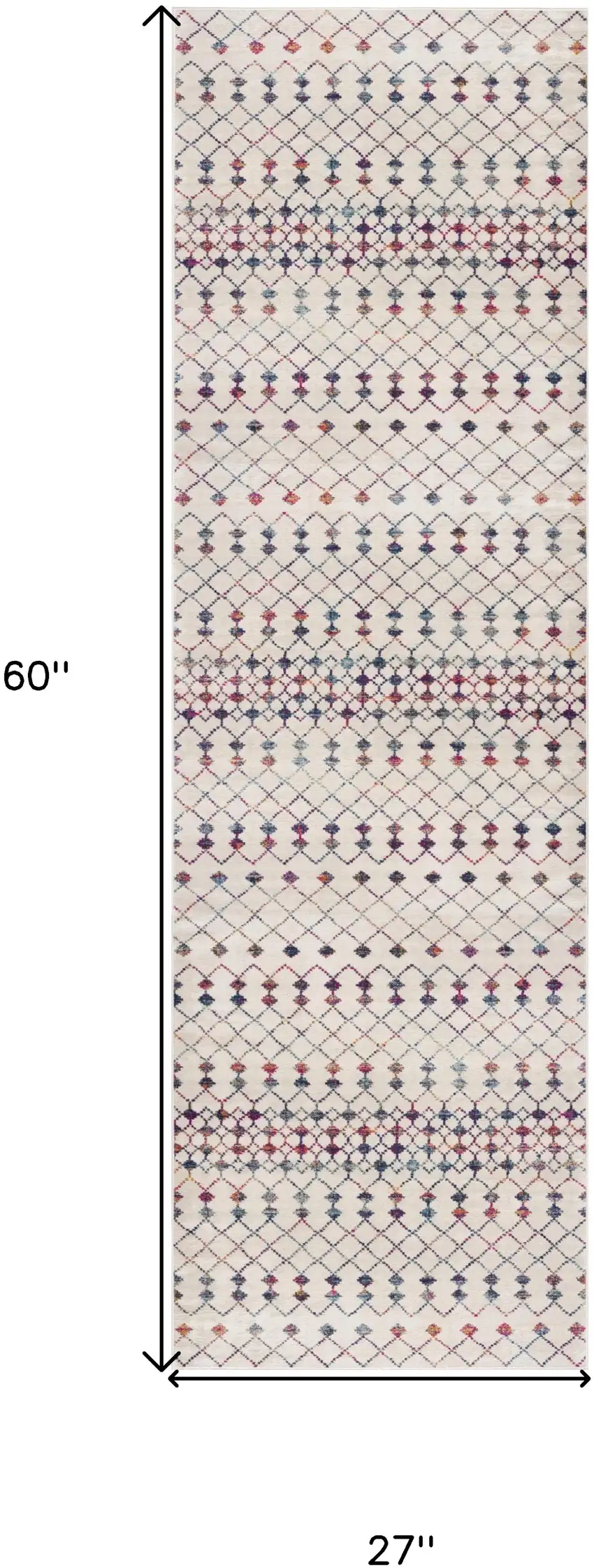 Cream Ikat Area Rug Photo 3