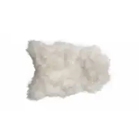 Photo of White Natural Wool Long-Haired Sheepskin Area Rug