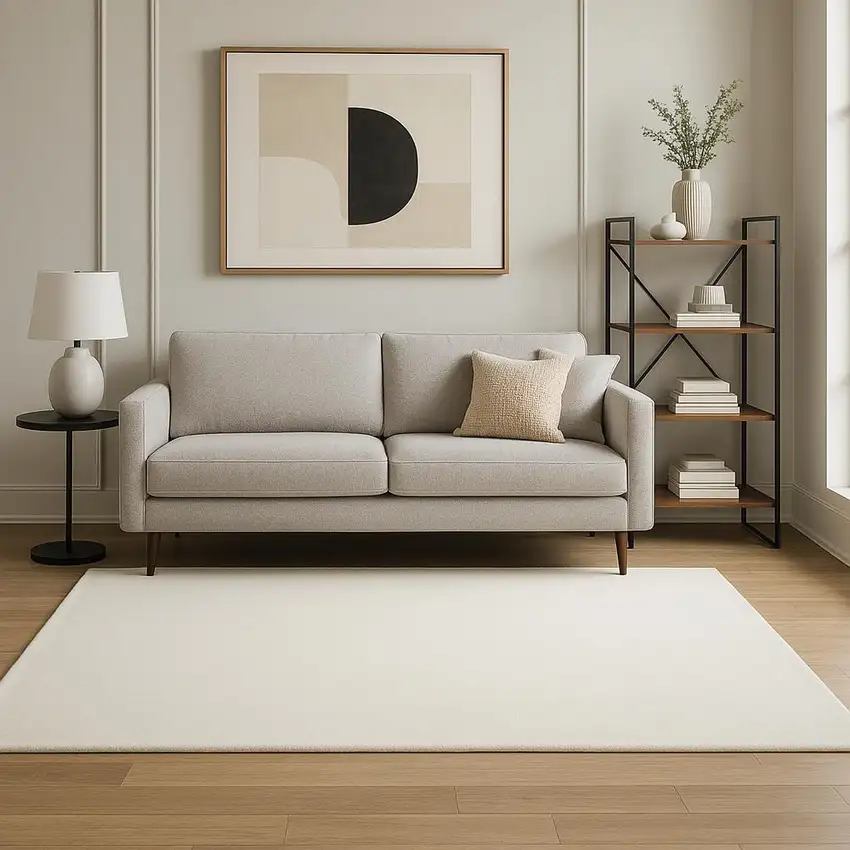 White Non Skid Area Rug Photo 1