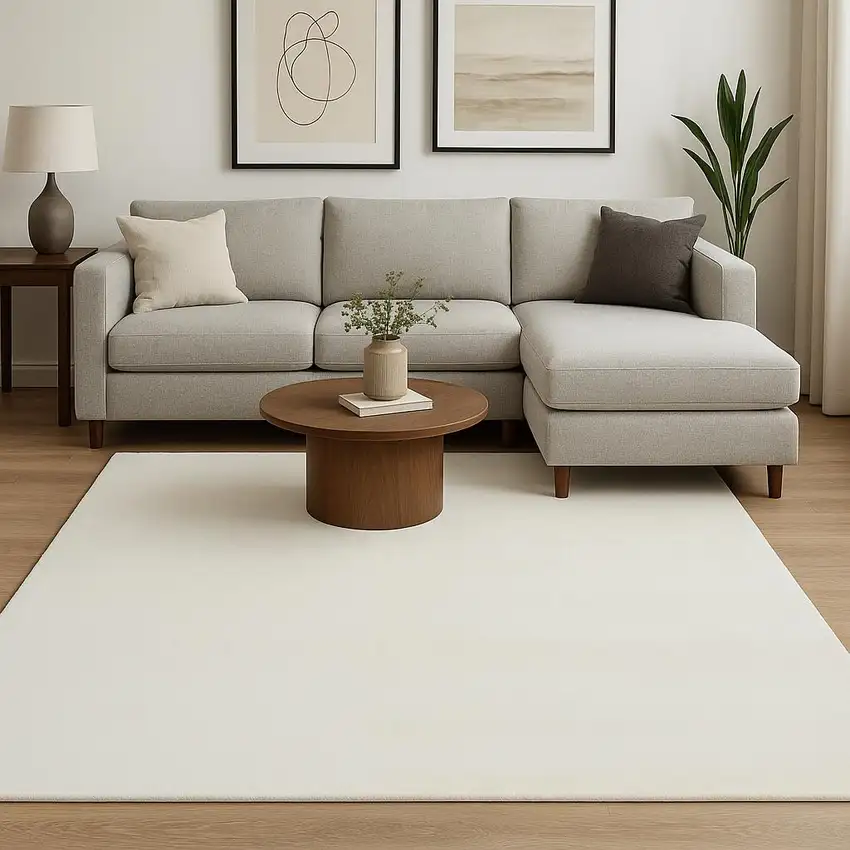White Non Skid Area Rug Photo 1