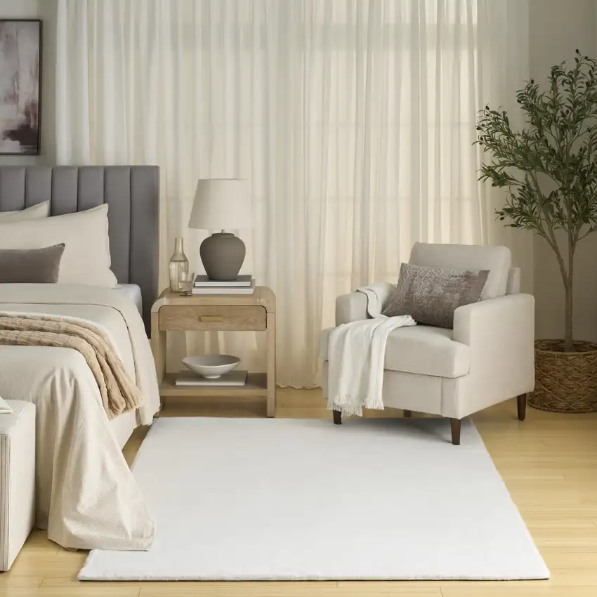 White Non Skid Area Rug Photo 6