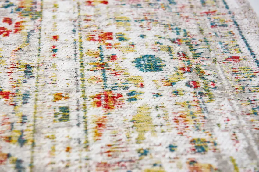White Oriental Non Skid Area Rug Photo 4