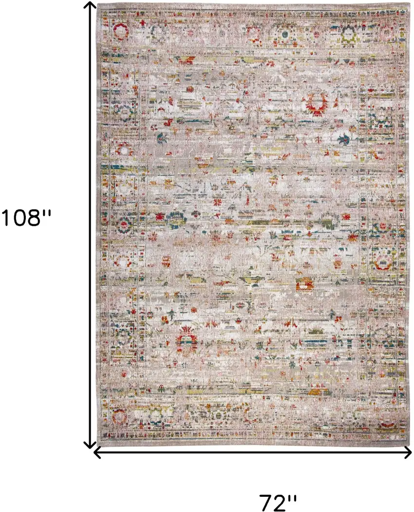 White Oriental Non Skid Area Rug Photo 3
