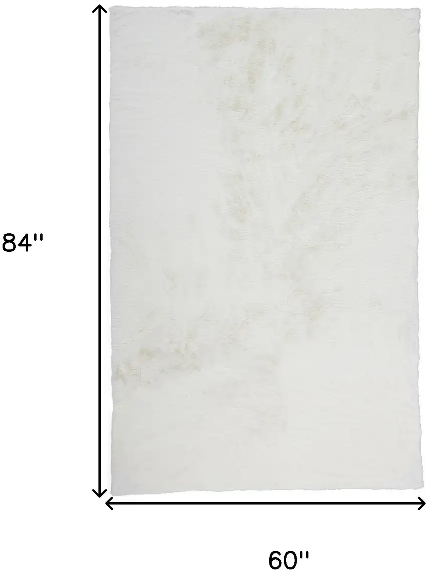 White Shag Area Rug Photo 5