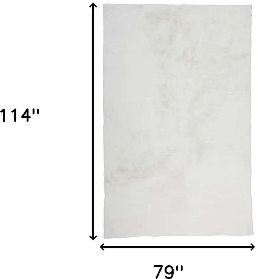 White Shag Area Rug Photo 3