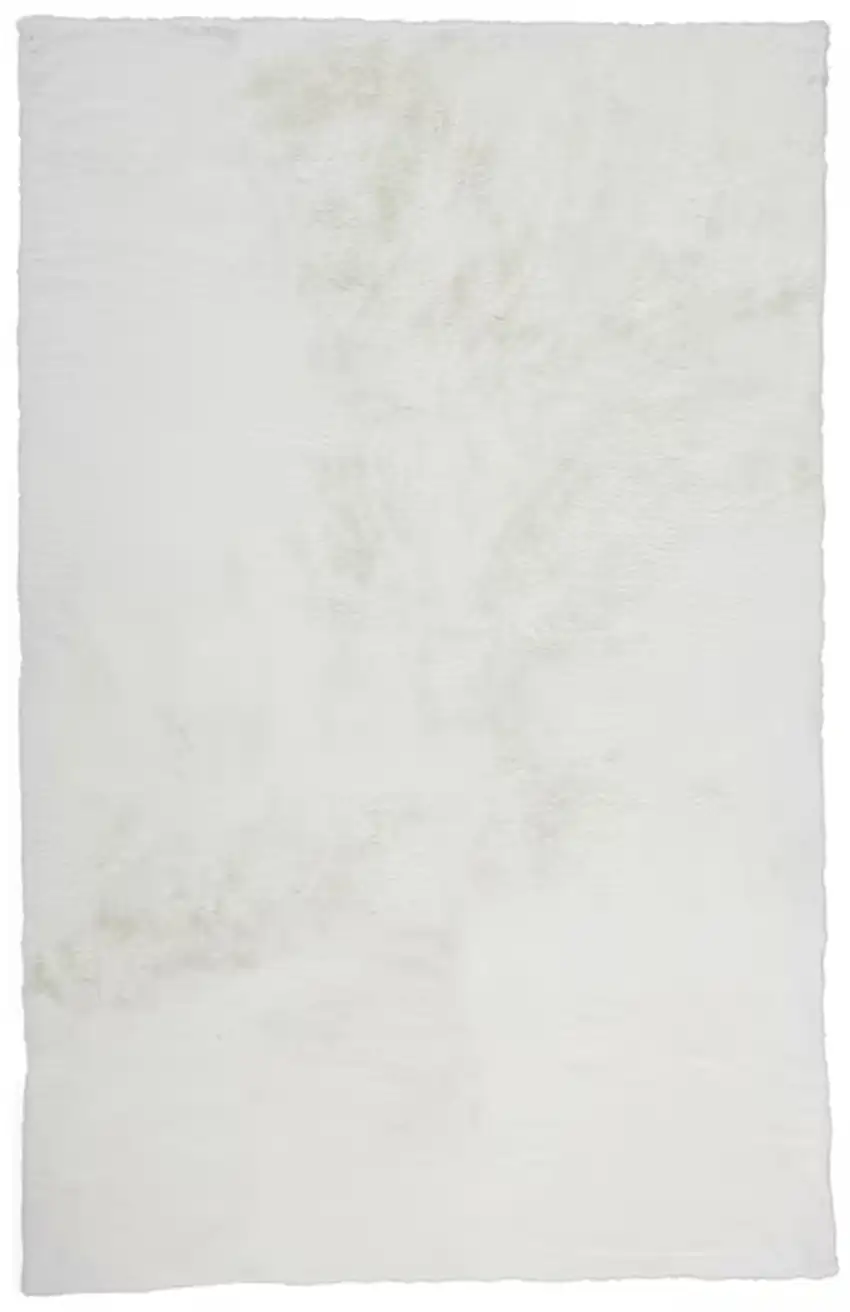 White Shag Area Rug Photo 2