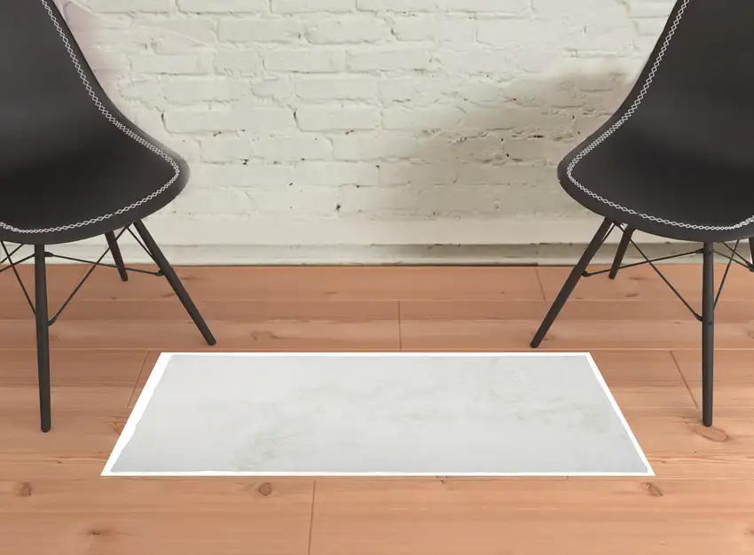 White Shag Area Rug Photo 3