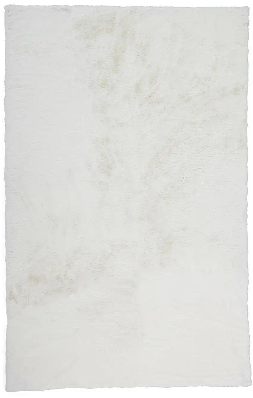White Shag Area Rug Photo 2
