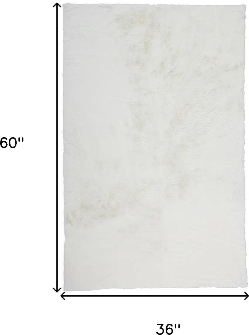 White Shag Area Rug Photo 3