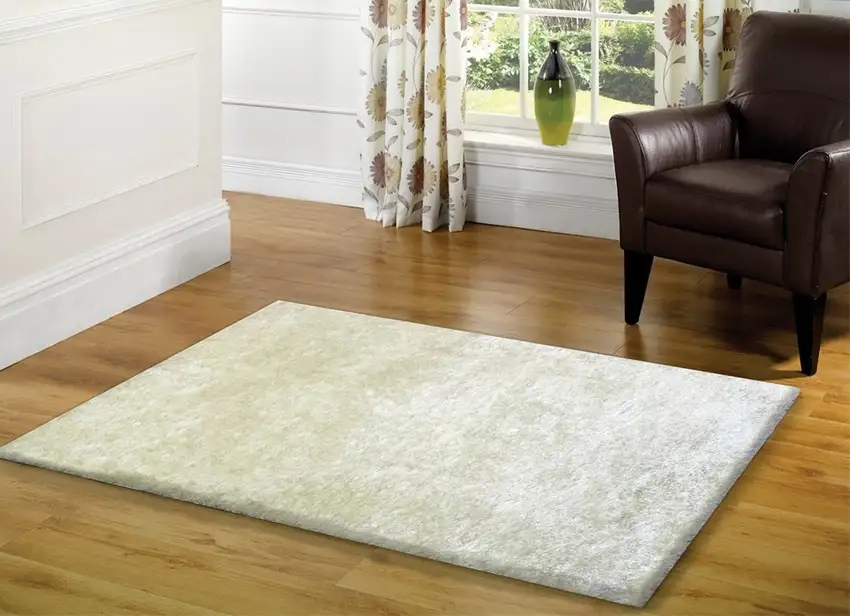 White Shag Hand Tufted Area Rug Photo 6