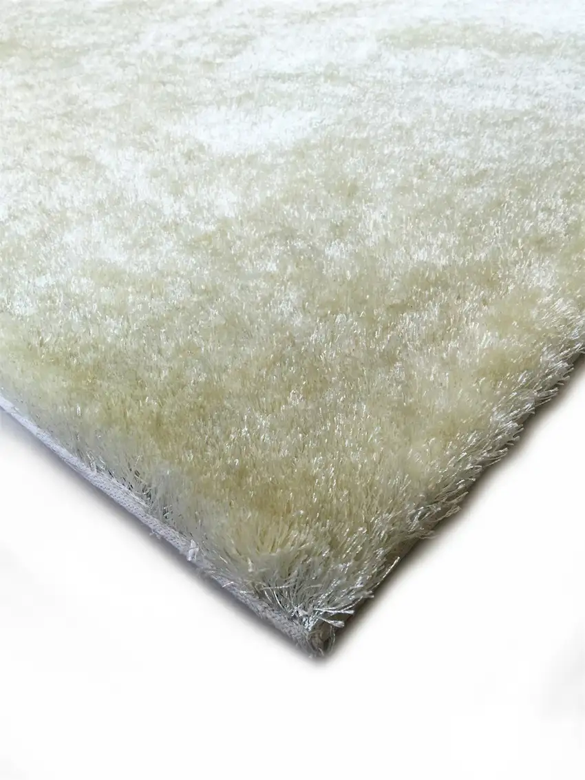 White Shag Hand Tufted Area Rug Photo 3