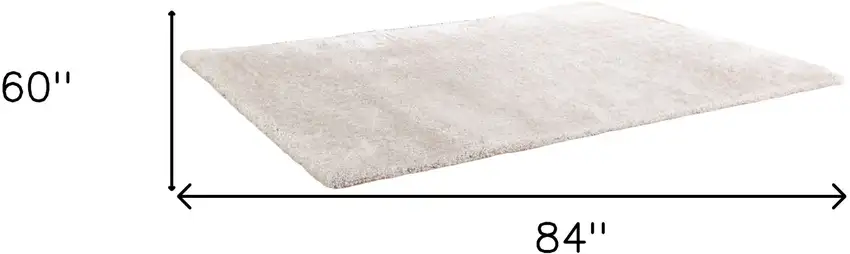White Shag Hand Tufted Area Rug Photo 3