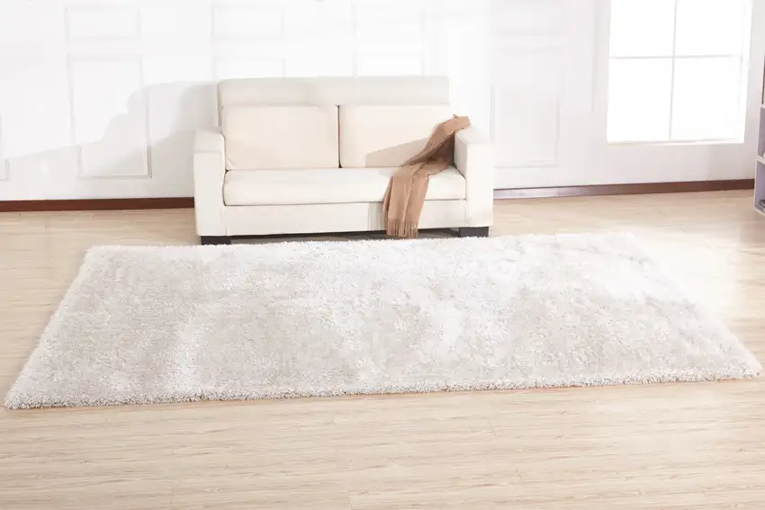 White Shag Hand Tufted Area Rug Photo 5