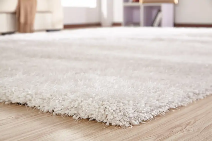 White Shag Hand Tufted Area Rug Photo 6