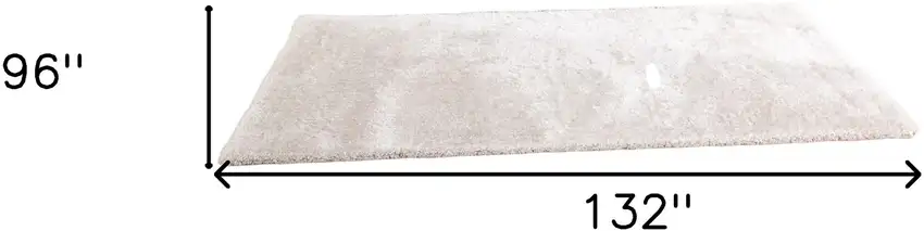 White Shag Hand Tufted Area Rug Photo 3