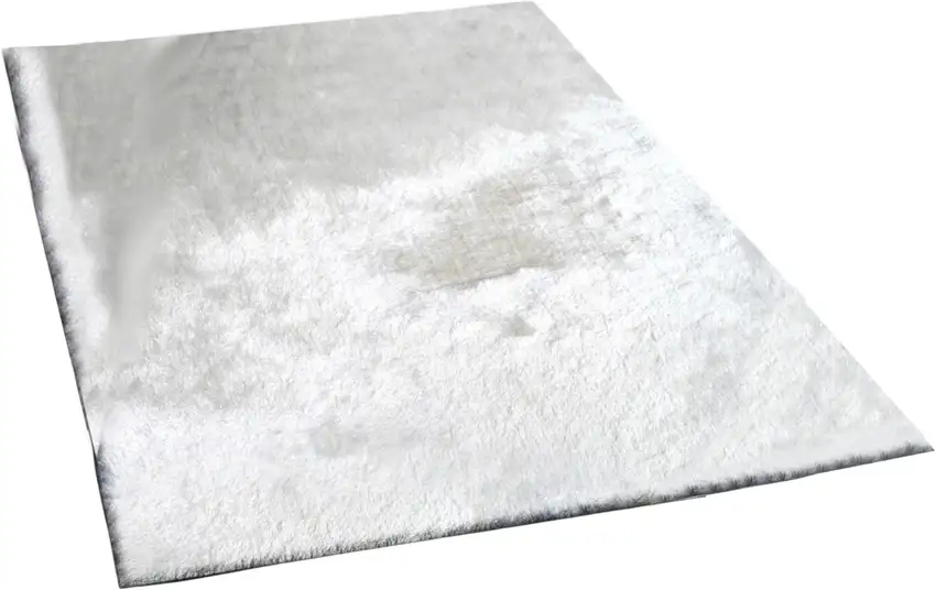 White Shag Hand Tufted Area Rug Photo 2