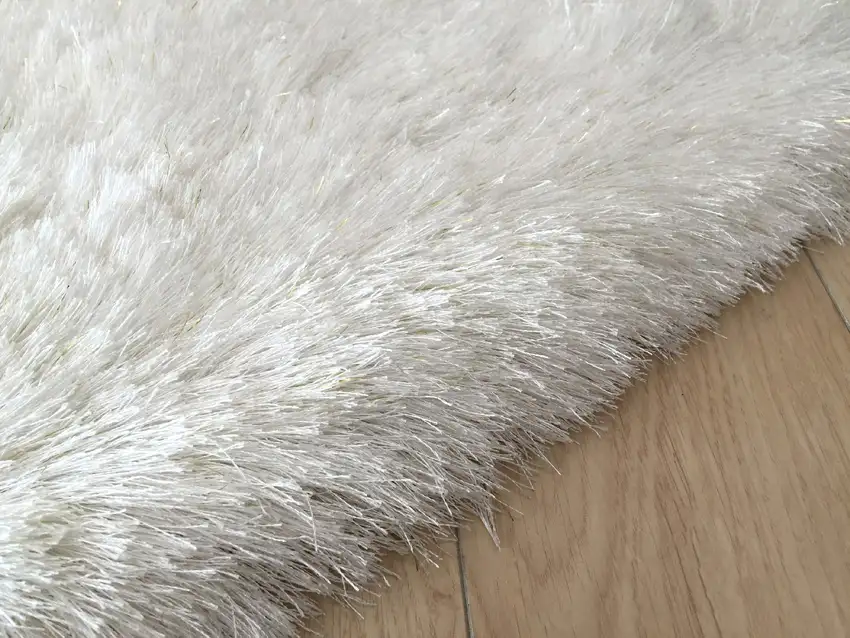 White Shag Hand Tufted Area Rug Photo 7