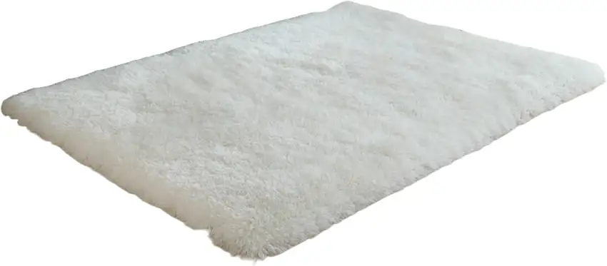 White Shag Hand Tufted Area Rug Photo 2