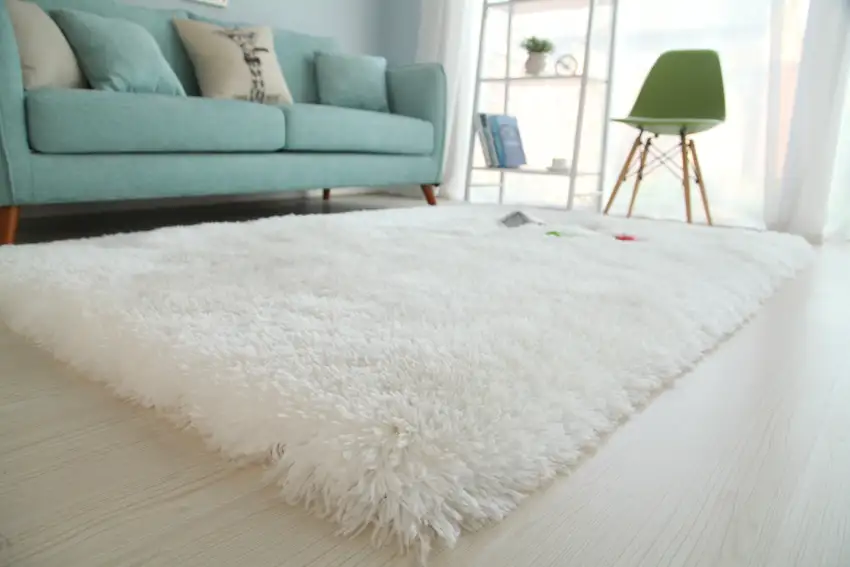 White Shag Hand Tufted Area Rug Photo 7