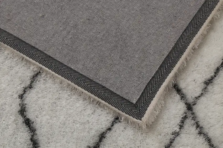 White Shag Hand Tufted Area Rug Photo 7