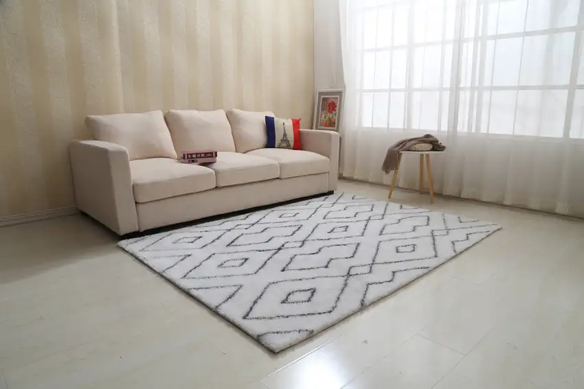 White Shag Hand Tufted Area Rug Photo 5