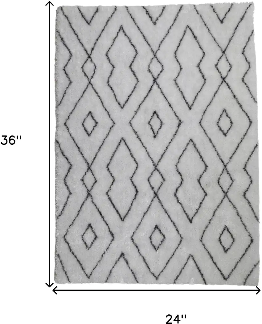 White Shag Hand Tufted Area Rug Photo 8