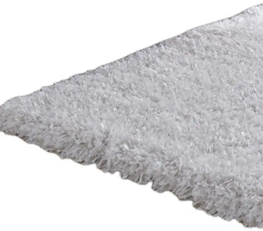 White Shag Hand Tufted Area Rug Photo 4