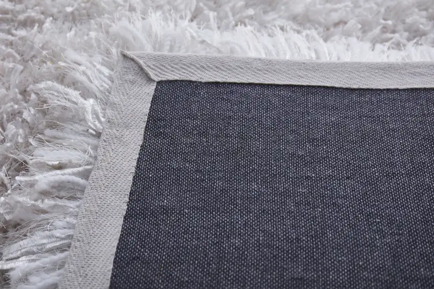 White Shag Hand Tufted Area Rug Photo 2