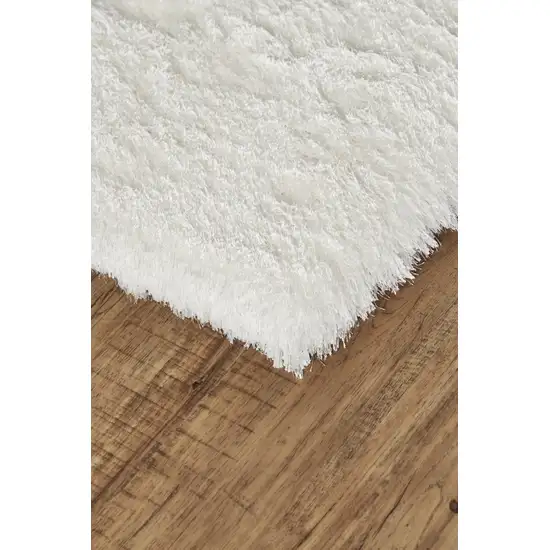 White Shag Hand Tufted Area Rug Photo 5